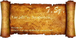 Tarján Szabolcs névjegykártya