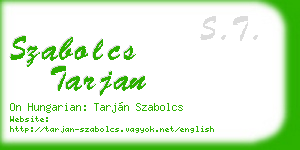 szabolcs tarjan business card